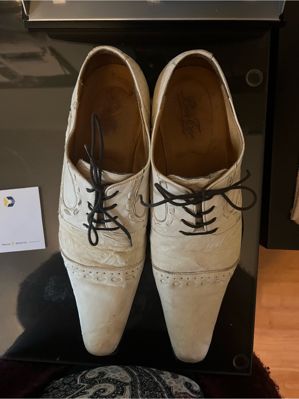 BenTer Men’s Italian Leather Lace-Up Shoes | Made in Italy | Original Box |EU 43